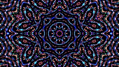 patrón de kaleidoscopio abstracto con colores completos. mandala mágica