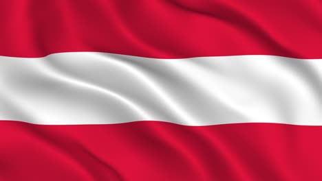 austrian flag seamless smooth waving animation. wonderful flag of austria with folds. symbol of the austrian republic