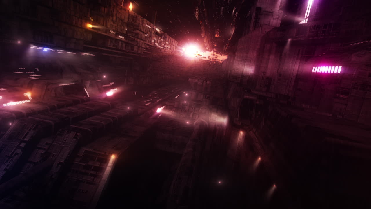 미래 공상 과학 메가 우주 도시 도시 대도시 진보 문명 건축 묘사 미래 도시 생활의 디스토피아 가상 풍경