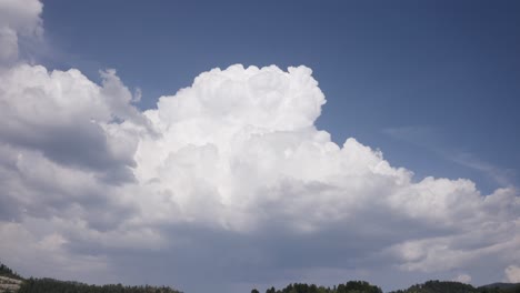 majestic cumulus clouds in a blue sky