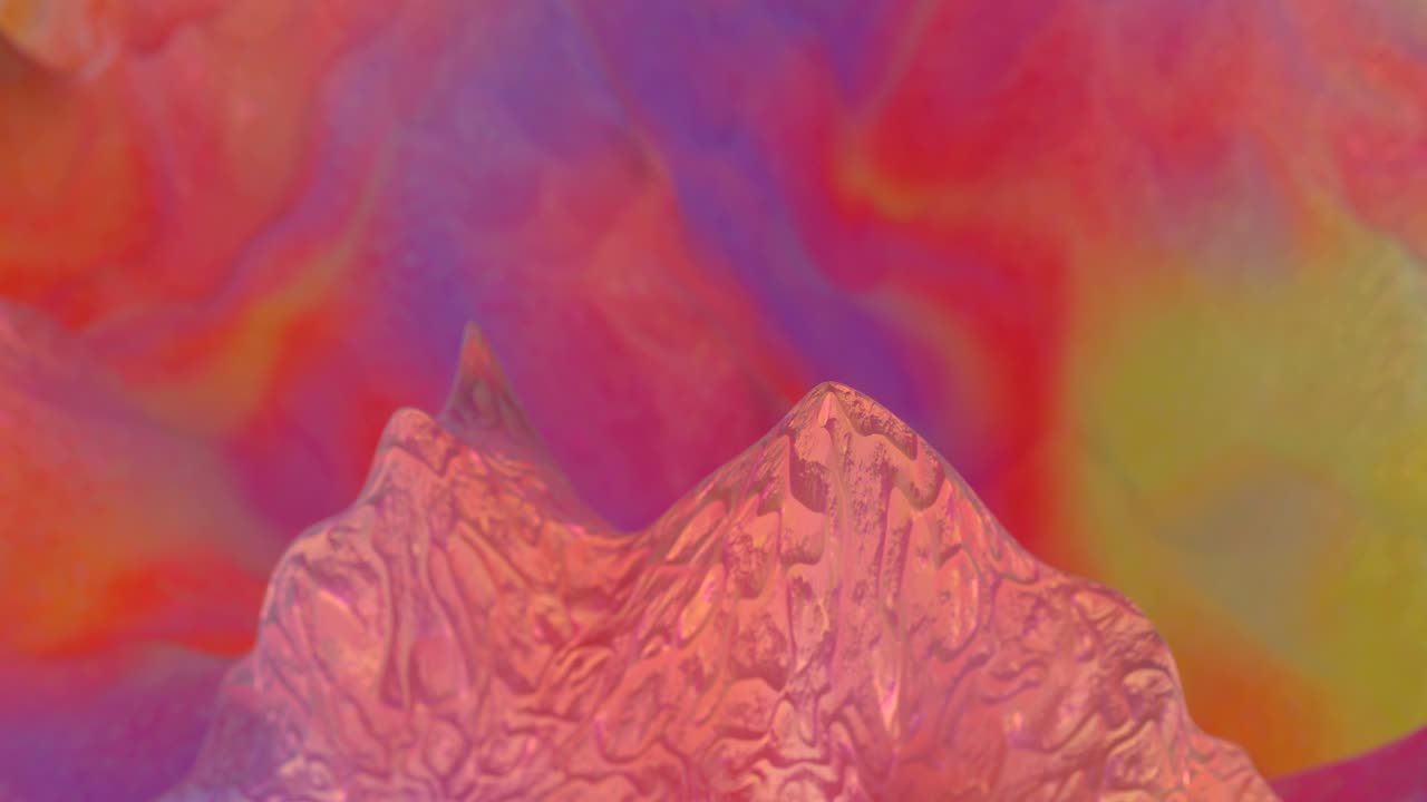 다채로운 대리석 표면이 흐르는 3d 렌더링 원활한 루프 애니메이션