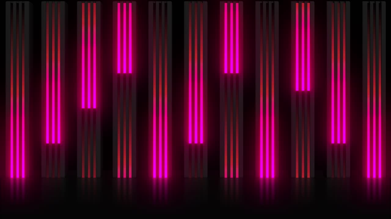 Abstract Neon Light Vertical Lines Background