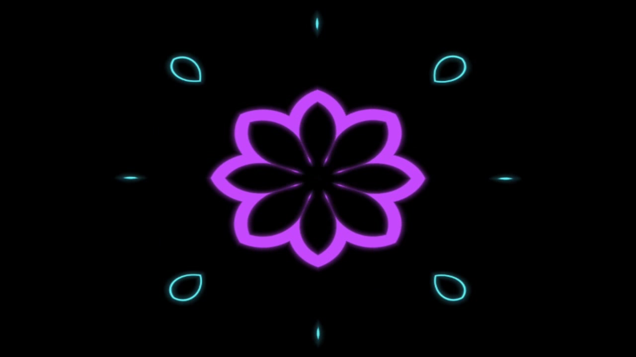 Colorful kaleidoscope graphic pattern motion background