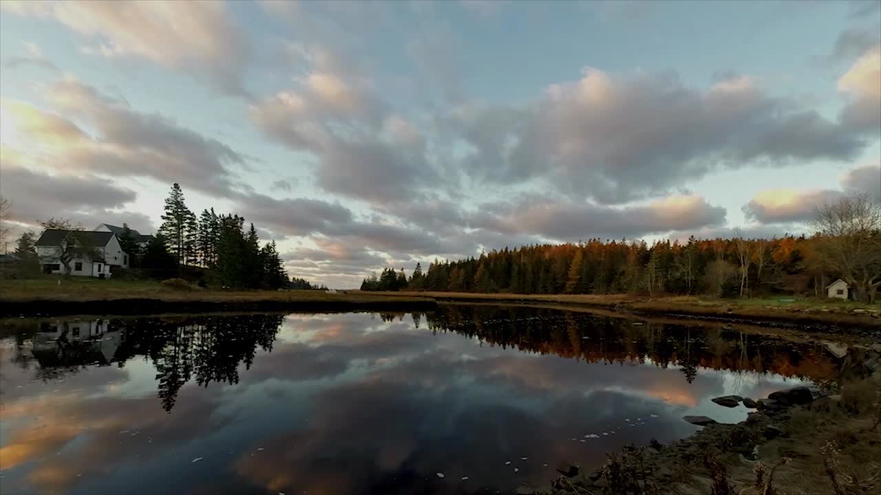 A new day starts over an idyllic river