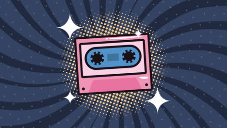 retro audio cassette illustration