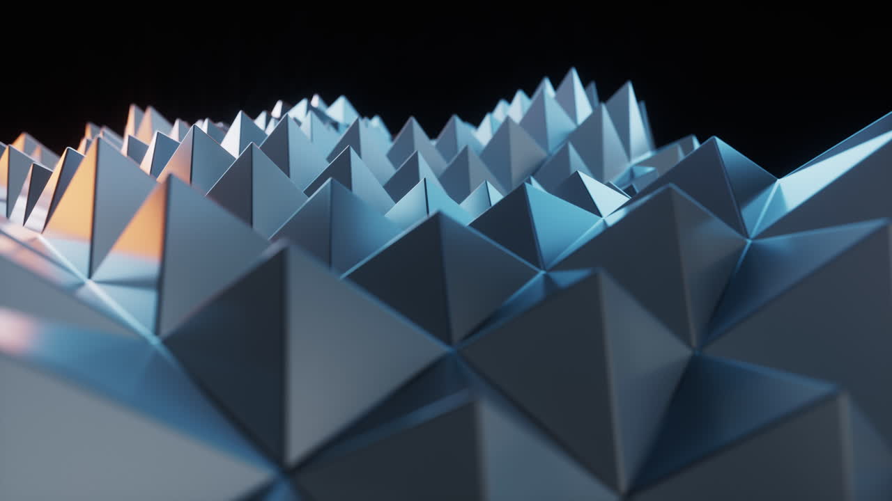fondo de geometría de forma de triángulo abstracto, renderización en 3d.