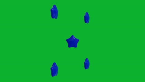 honduras 5 estrellas en bucle animación 3d en un fondo verde