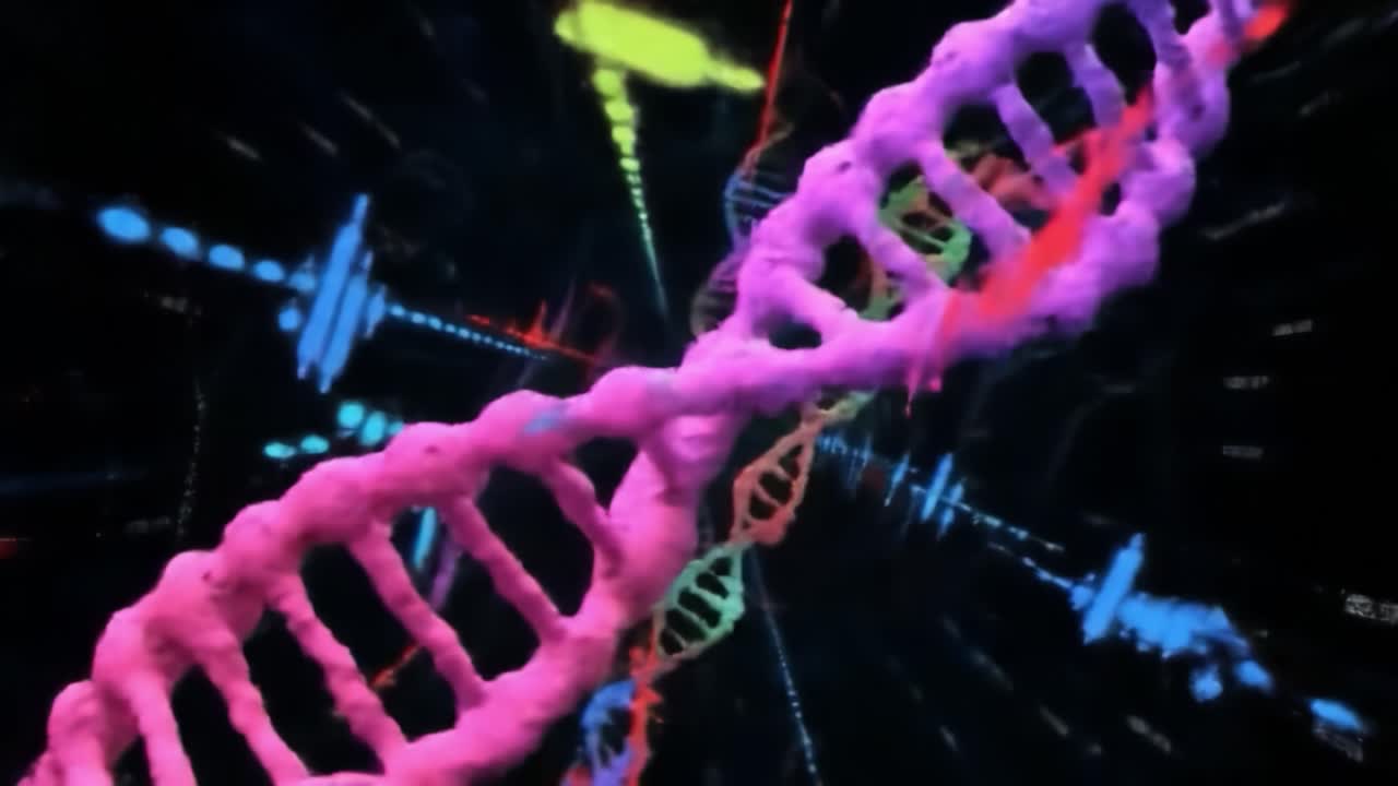 visualización de adn abstracto