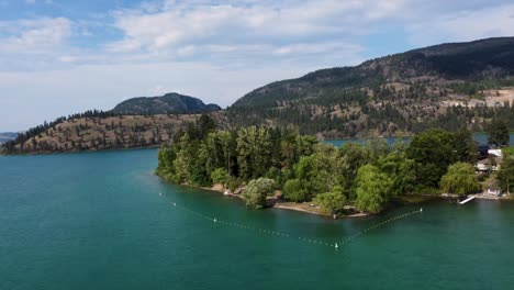 oyama bc kaloya aerial shot | kalamalka lake | lakecountry, british columbia, canada | okanagan landscape | scenic view | pcolorful turquoise blue water | bc parks | national