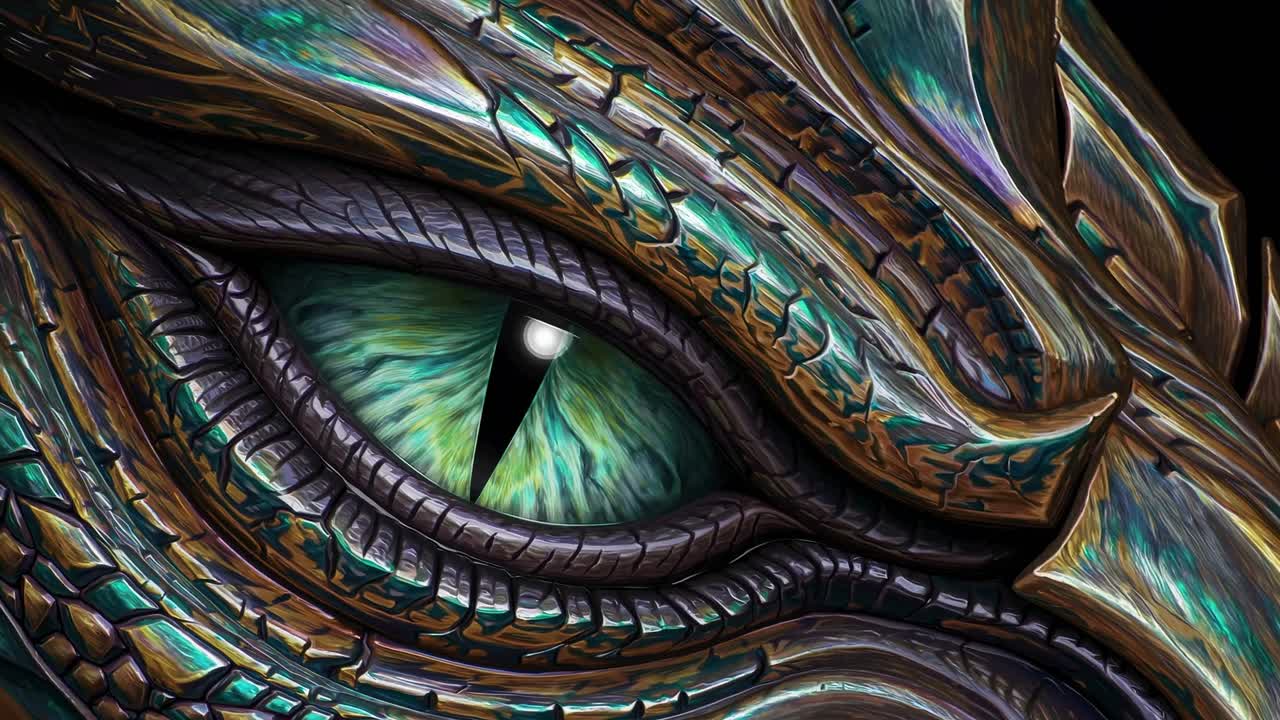 Close-up of a Dragon's Eye