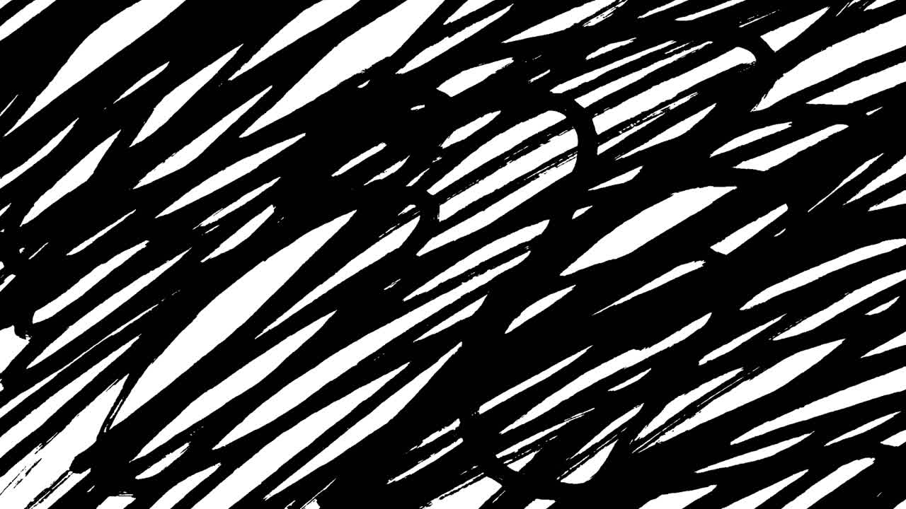 Animated Abstract Black and White Grunge Brush Stroke Pattern