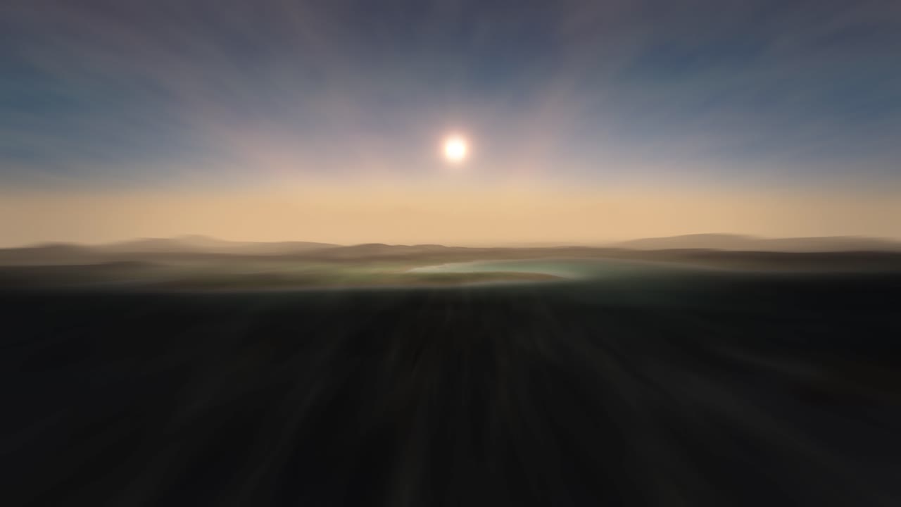 volando por encima de las montañas del planeta tierra a gran velocidad