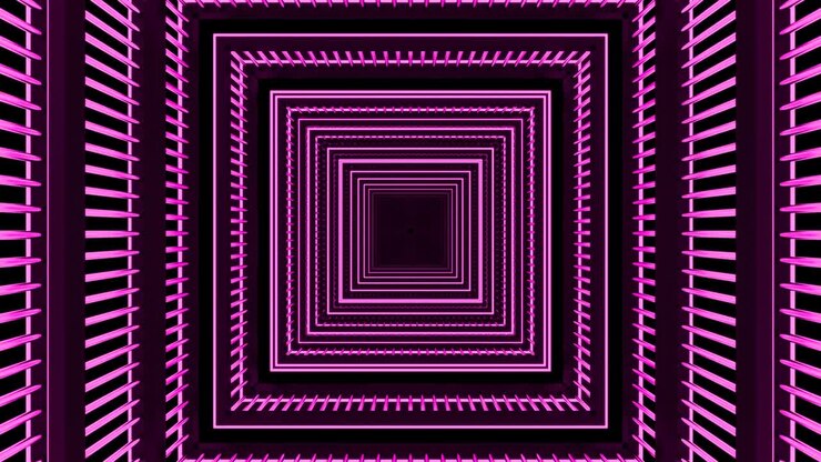 Technological Looped Abstract Background Hallway