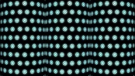 Neon-Christmas-Pattern-Background-of-Snowflake-in-White-and-Black-Looping-animation