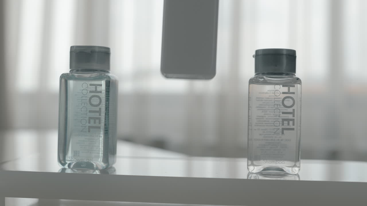 호텔의 위생 세트