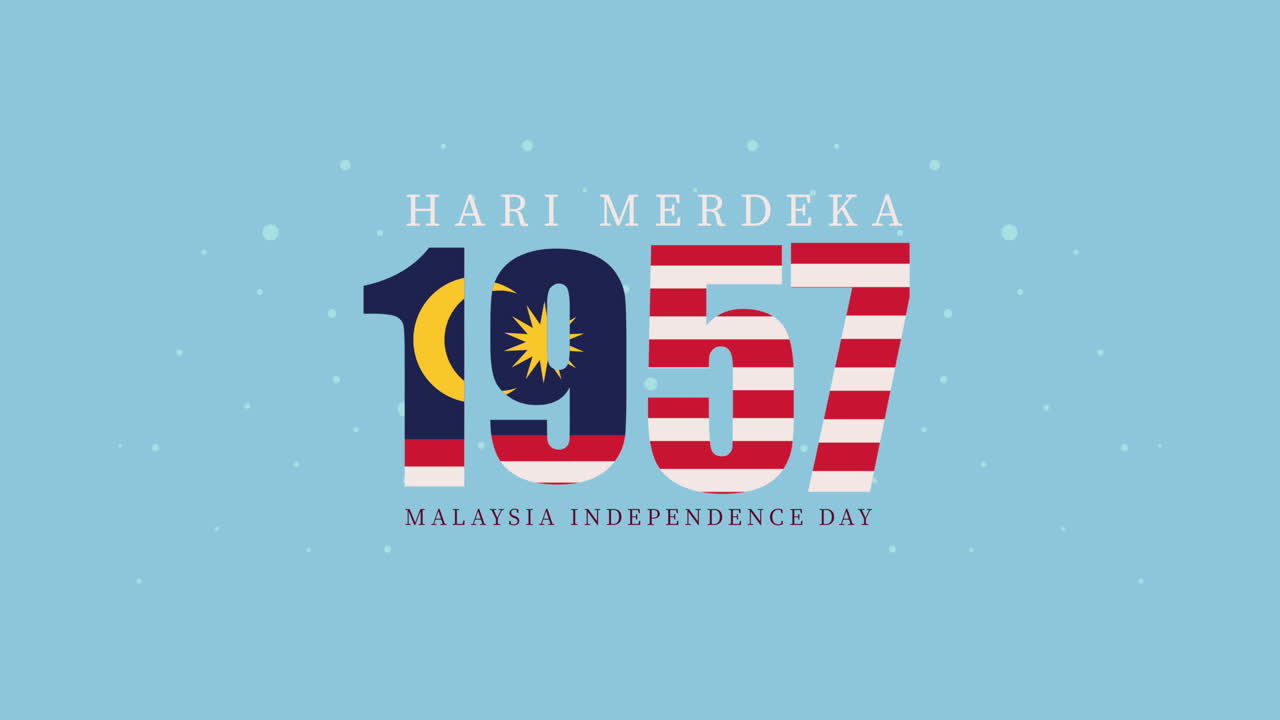 Grafica per la celebrazione del Giorno dell'Indipendenza della Malesia