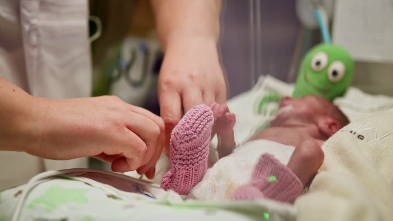 Premature Baby Receiving Care in Hospital