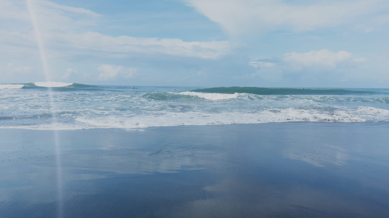 bali beach surf spot on summer day
