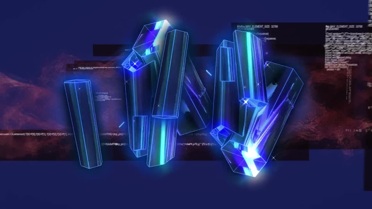 animación de formas en movimiento sobre el procesamiento de datos