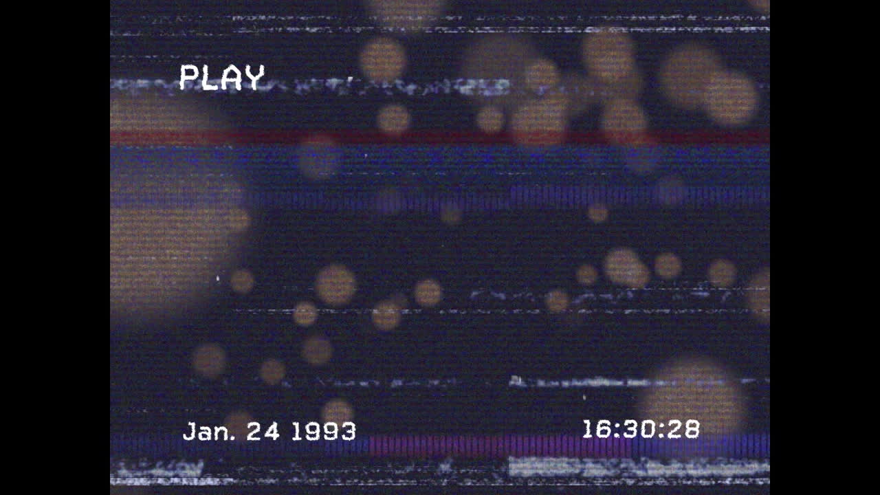 animación de la interferencia sobre las manchas brillantes sobre fondo negro