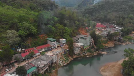 wide view of niem son at meo vac district vietnam, aerial