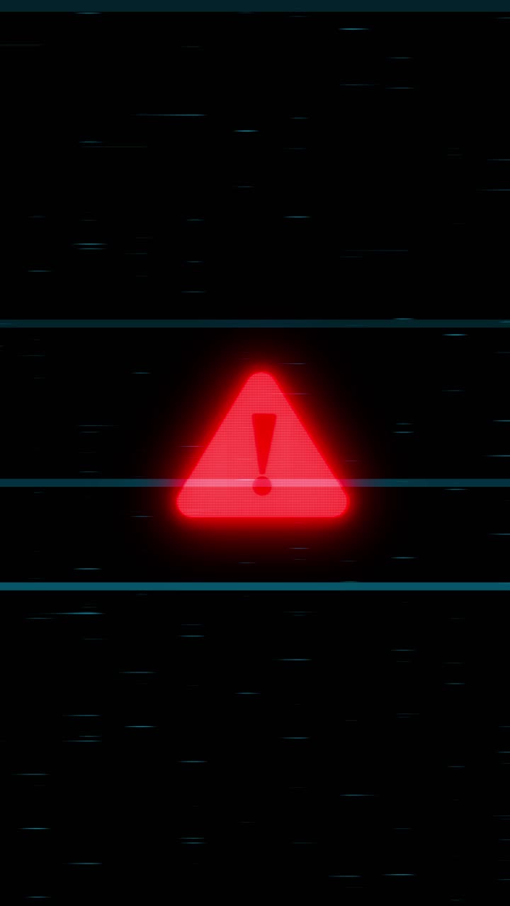 Cyber attack error security breach warning alert glitch message virus code software hack hacking