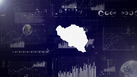 país de bélgica antecedentes corporativos con elementos abstractos de gráficos de análisis de datos i mostrando análisis de datos video tecnológico con globo, crecimiento, gráficos, datos estadísticos de país de bélgica