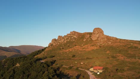 Drone-flight-next-to-Highest-Peak-of-Serbia-by-sunset-Mount-Midzor