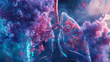 Transparent Lungs Anatomy Illustration