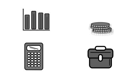 ilustración del conjunto de iconos de negocios y finanzas