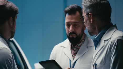 scientists in discussion