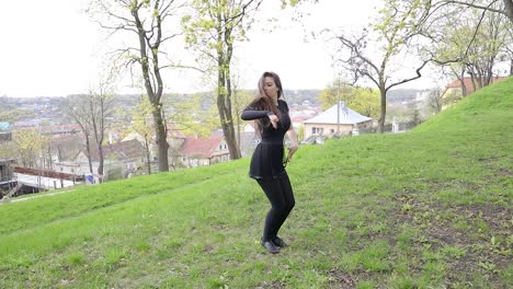 dance performance in a scenic and natural park setting