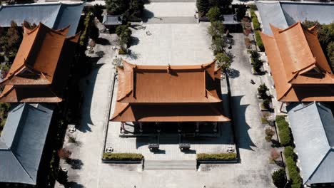 beautiful dali buddhist chongsheng temple, yunnan province china, aerial view