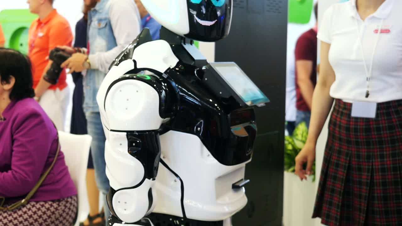 robot en una exposición