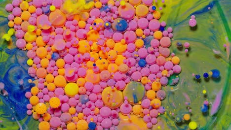 colorful abstract art with bubbles and swirls