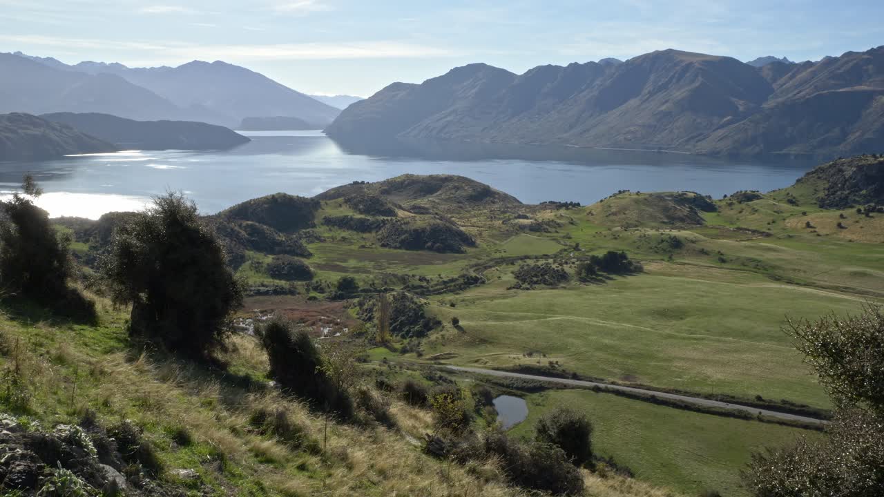 Roys Peak With Scenery Of Southern Alps And Lake Wanaka In New Zealand - Wide Shot