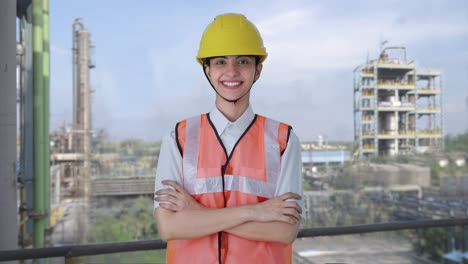 retrato de una feliz arquitecta india