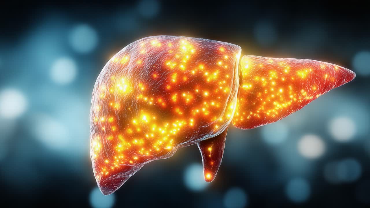 A Stunning Visualization of the Human Liver Showcasing Its Complex Structure and Vital Role in Metabolism and Detoxification Processes