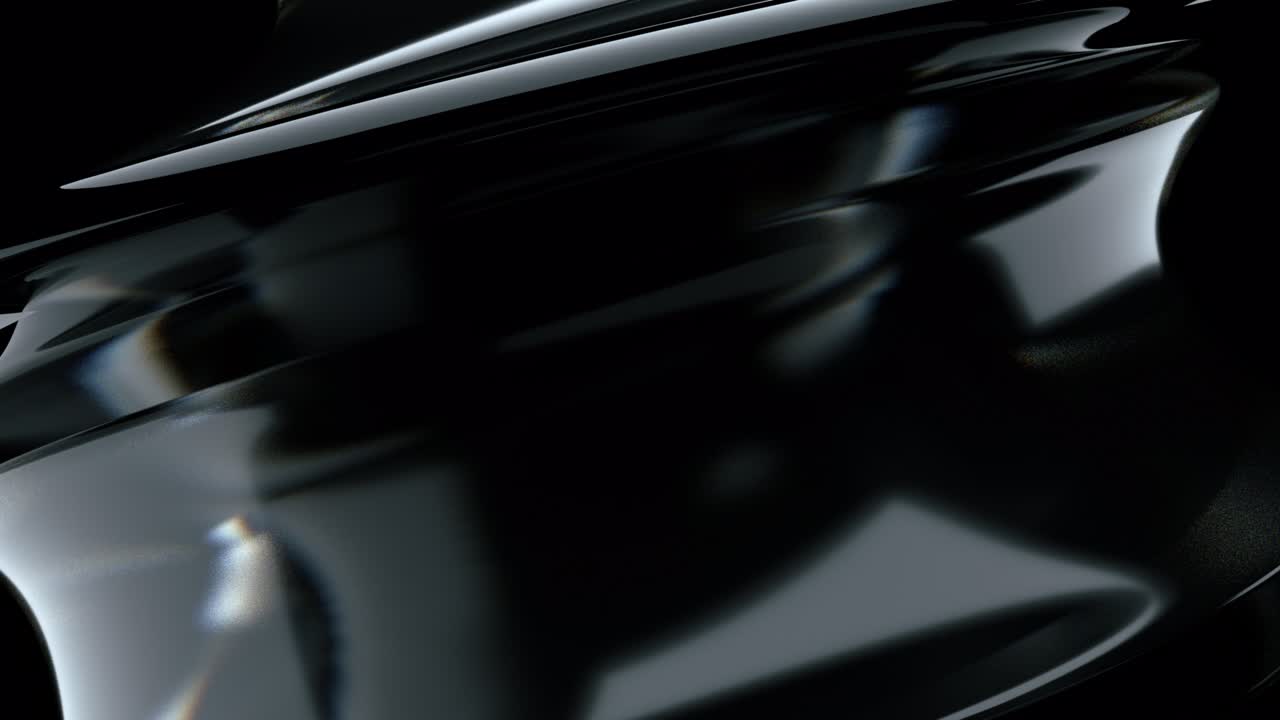 Abstract 3D Glossy Speckled Grey Shape Formation Rotating Loop