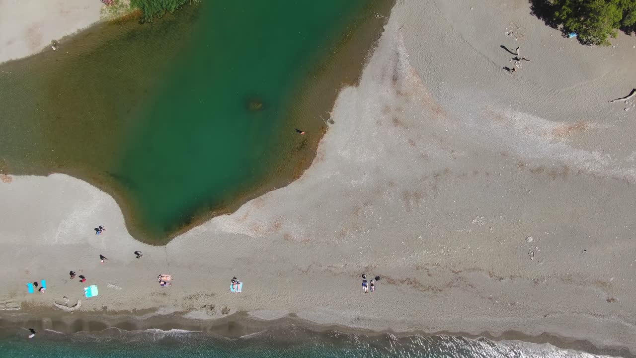 Stunning paradise Seitan Limania Beach canal aerial