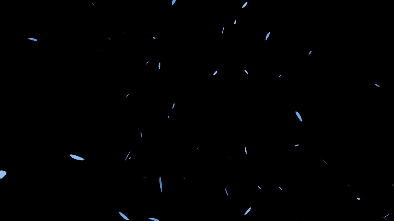 밝은 파란 털 날아다니는 입자 모션 그래픽