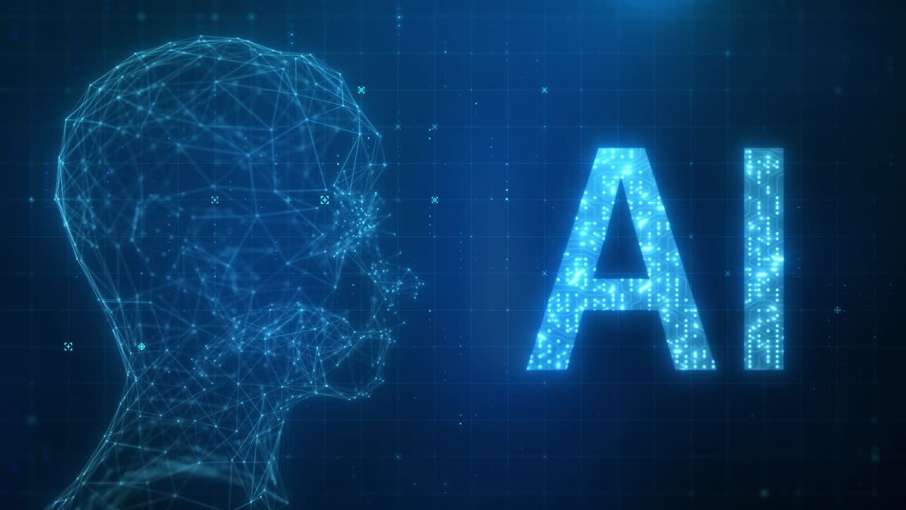 AI. Artificial Intelligence. Artificial Intelligence and Machine Learning Concept. Abstract technology circuit board in head. Big data technology. Neural networks