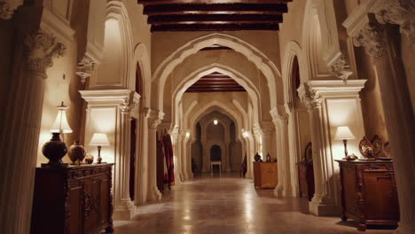 grand hallway in an ancient mansion