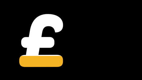 pound symbol filled with yellow colour