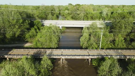 road bridges crossing wolf river in collierville, shelby county, tennessee