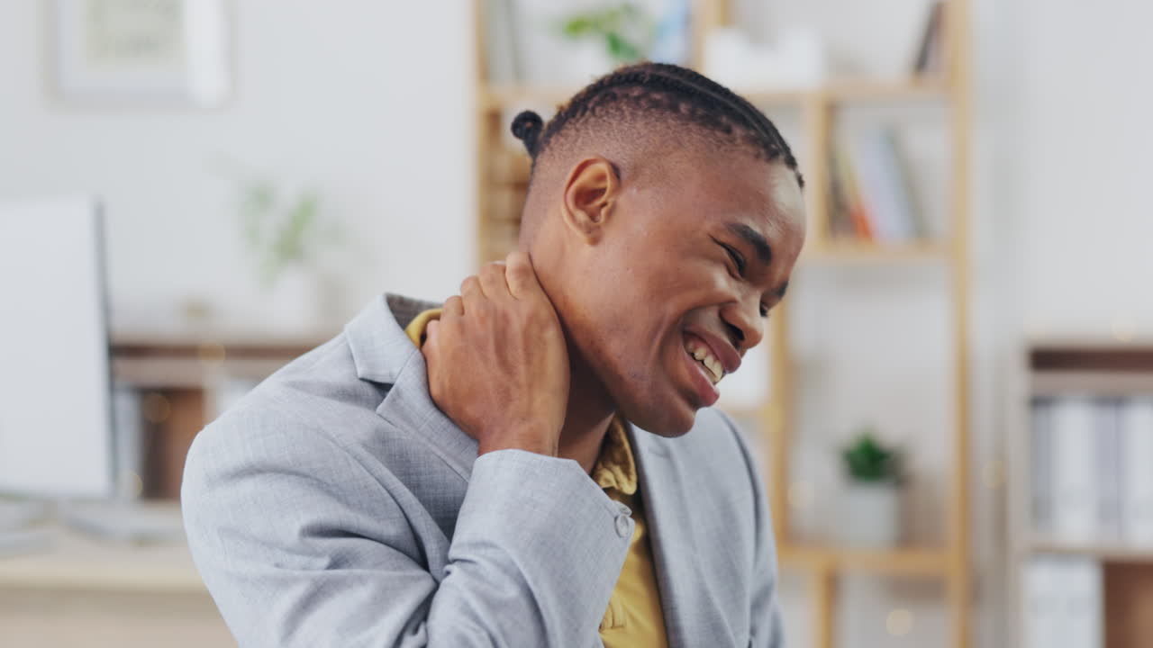 problema de dolor de cuello, oficina de negocios