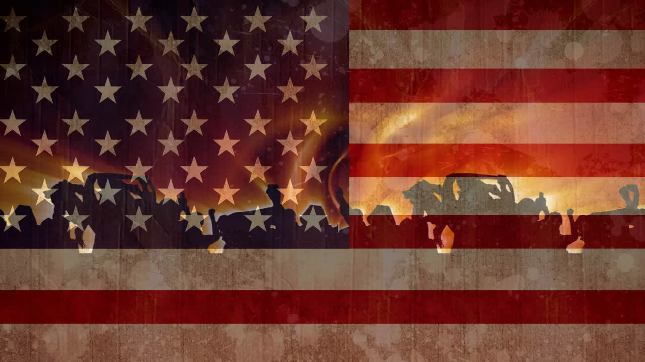 multidão animada a dançar