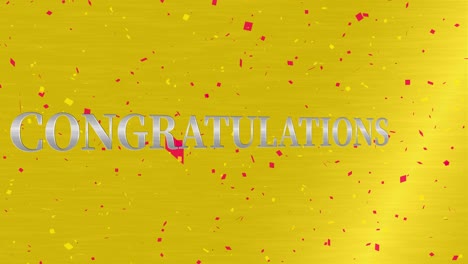 congratulations message text animation motion graphics