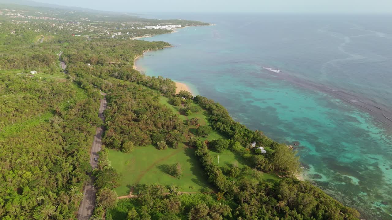 Jamaica Birds Eye View With Sea And Forestry