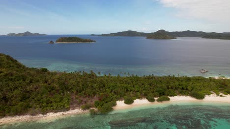 4k drone video of a beautiful tropical island in palawan, philippines